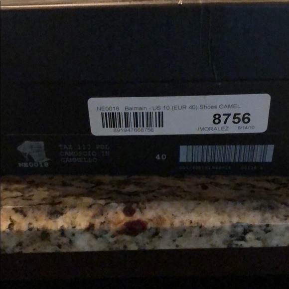 🆕Giuseppe x Balmain Suede Camel Shoe Sz 40 💯 BNIB - Picture 7 of 8